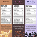 Rawcology Organic, Keto, Grain Free Raw Crunch Granola Variety Pack - Blueberry, Chocolate, Banana 3 x 200 Gram Pack
