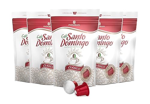 Café Santo Domingo Clásico Capsules - Compatible with Nespresso Original Brewers - Product from the Dominican Republic (50 Count)