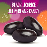 Black Licorice Jelly Beans | 2-Pound Bag | Classic Licorice Flavor | Black Jelly Beans for Holiday Buffets, Gift Baskets, Dessert Decorating