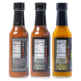 Sauce Leopard Extra Hot Sauce Variety 3-Pack - The Seventh Reaper, The 13th Floor, Homegrown Hell - Ghost Pepper, Carolina Reaper, Spicy Gift Set, 5