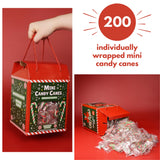 Sweetzo Bulk Individually Wrapped Mini Candy Canes, Classic Christmas Candies, Peppermint Flavored (200 Pieces)