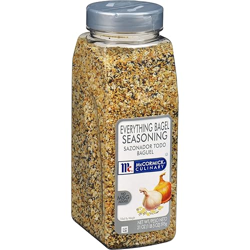 McCormick Culinary Everything Bagel Seasoning, 21 oz - One 21 Ounce Container of Everything Bagel Seasoning Blend of Poppy Seed, Sesame Seed, Garlic