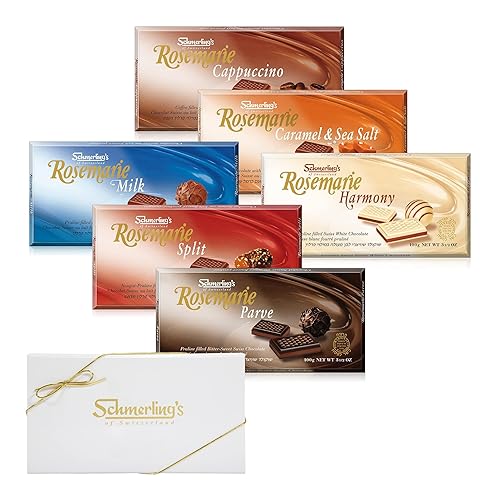 Schmerling's Swiss Chocolate Gift Box - Premium Chocolates Variety Pack, Milk, Dark Bittersweet, Parve, Kosher For Passover, Gluten Free, Non GMO, 3.5