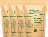 Papaya Leaf Powder 64 Ounces(4 Pounds), Dried from Fresh Green Leaves, Good to Make Tea, Juice Extract (No Fruit, No Seeds) - Way4Organic