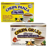 2 Pack Improved Formula Tea CHUPA GRASS & PANZA - Tea Based Ginger, Gotu Kola & Cinammon, Pineapple Jengibre (30 Tea Bags/0.10 oz Each)