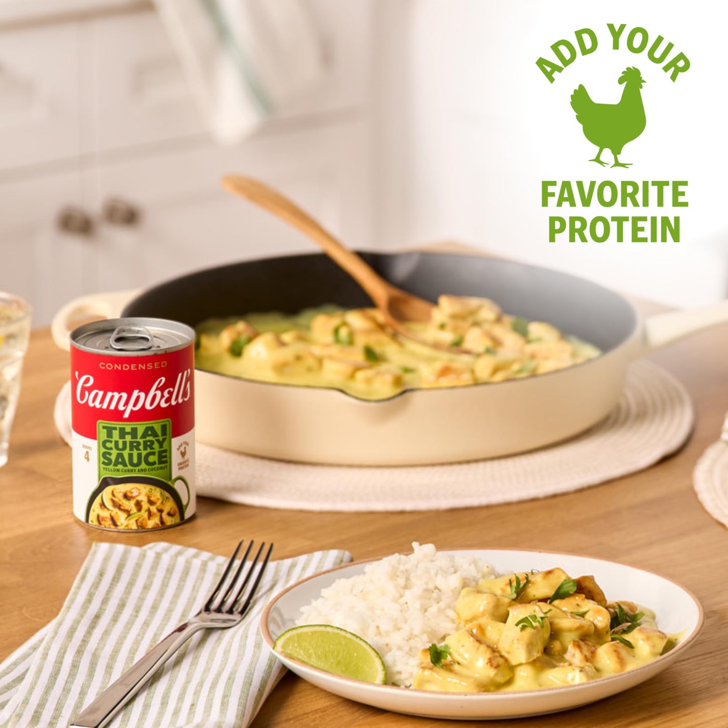 Campbell's Condensed Thai Curry Sauce, Yellow Curry and Coconut, 10.5 Oz Can