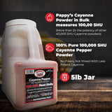 Cayenne Pepper Powder Bulk - 100,000 Heat Units - 5lb Jar.
