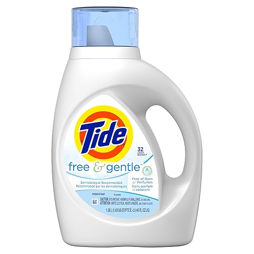 Tide Tide Free & Gentle Liquid Laundry Detergent, 32 Loads 46 fl oz, 46 Fl Oz