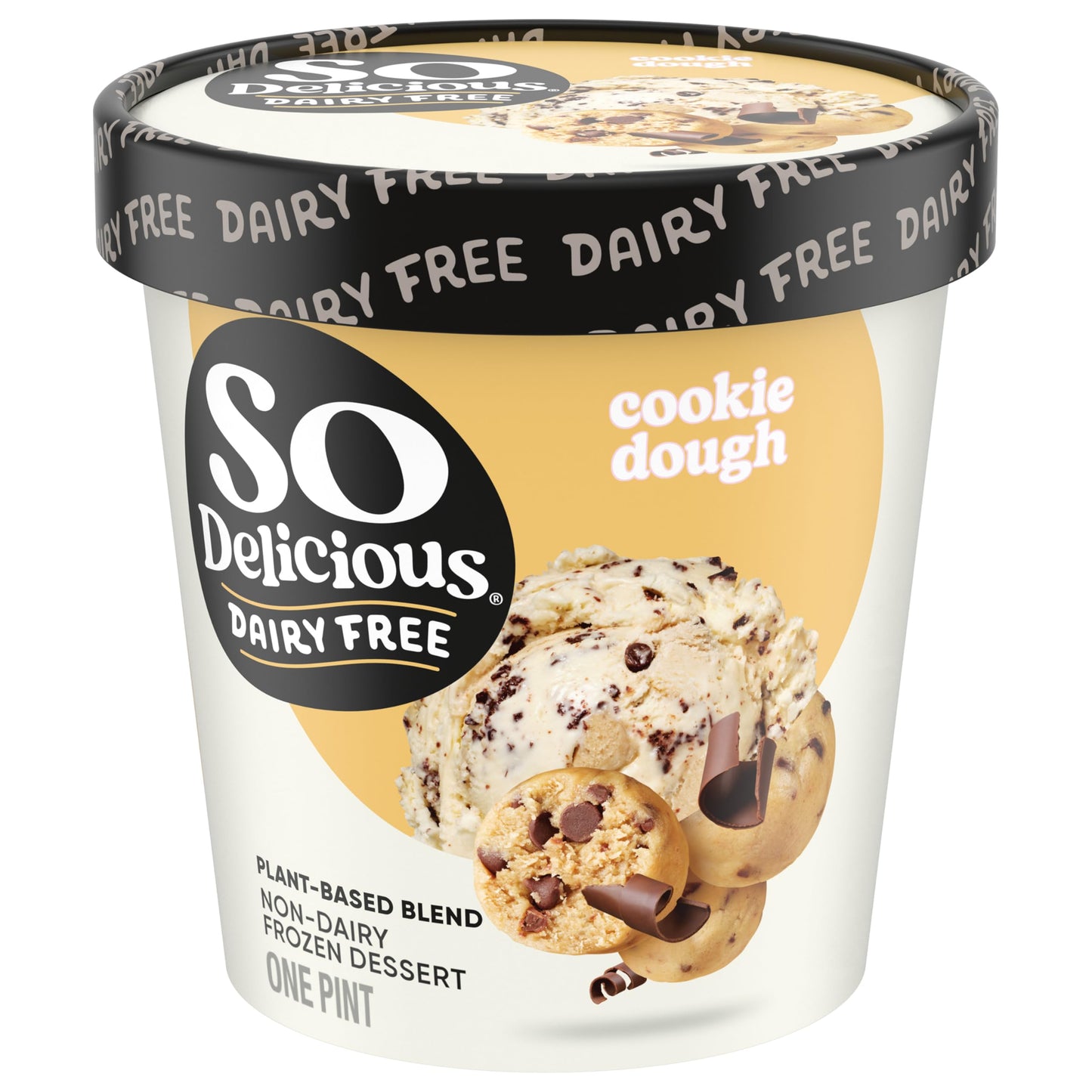 So Delicious Dairy Free Coconutmilk Frozen Dessert, Cookie Dough, Vegan, Non-GMO Project Verified, 1 Pint