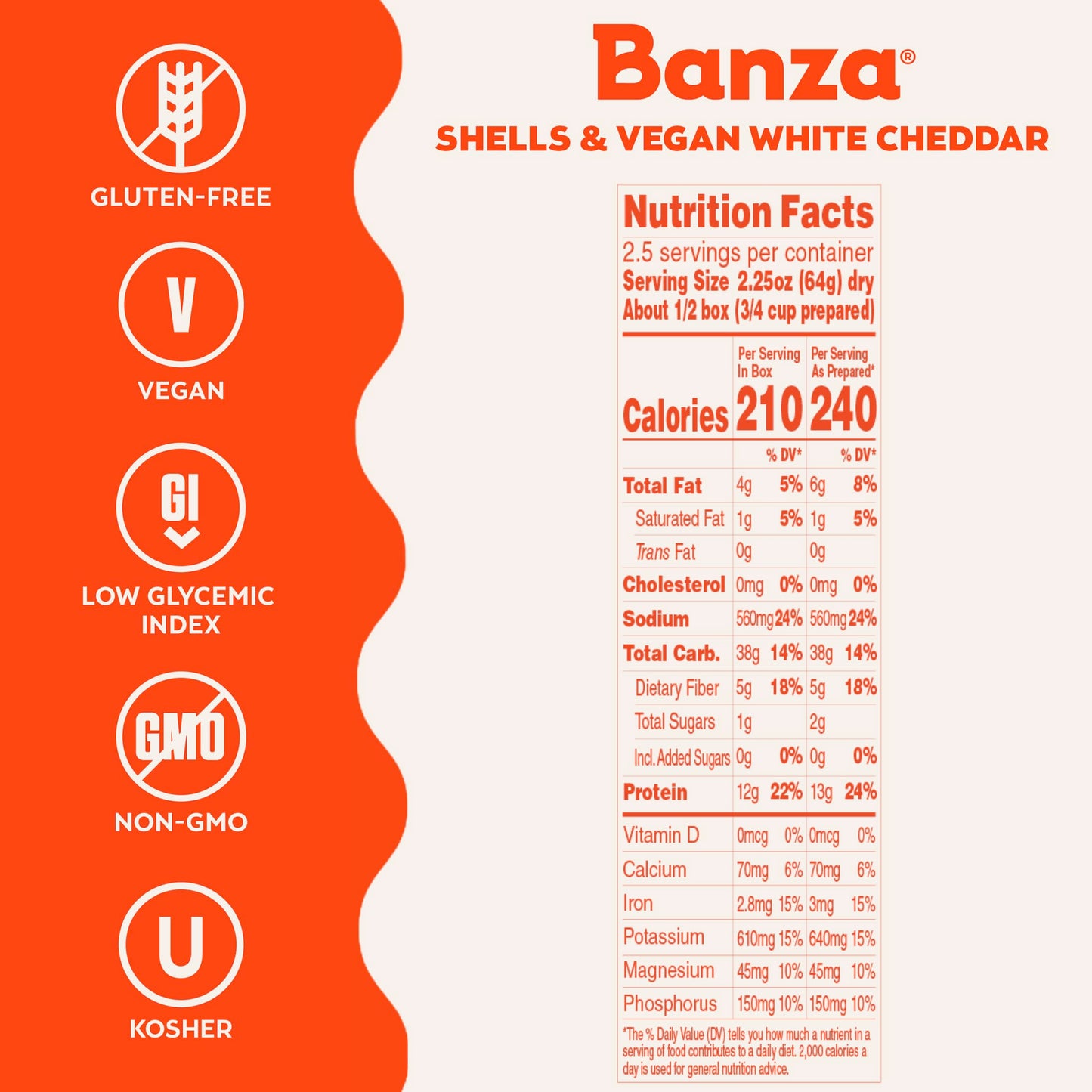 Banza Shells Mac N Chs Wht Chd 5.5 OZ