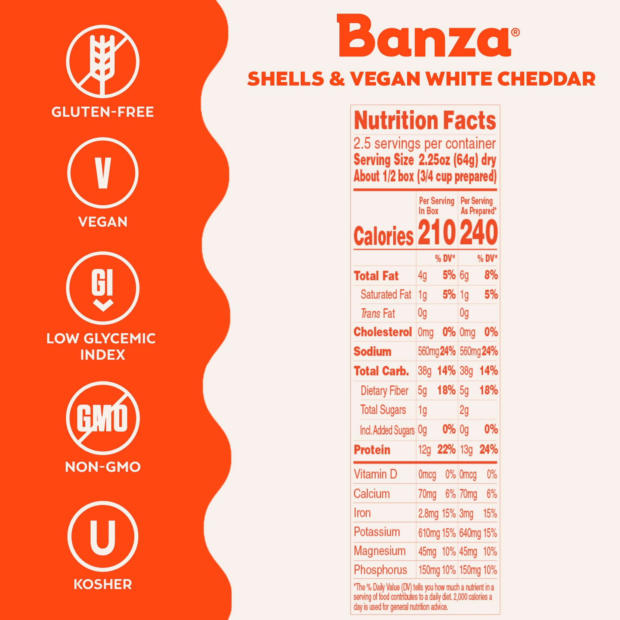 Banza Shells Mac N Chs Wht Chd 5.5 OZ
