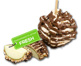 US Sweets Snickers Caramel Apple - Caramel Granny Smith Apples Rolled in Peanuts & Drizzled in White & Milk Chocolate | Delicious Gift | Handmade in