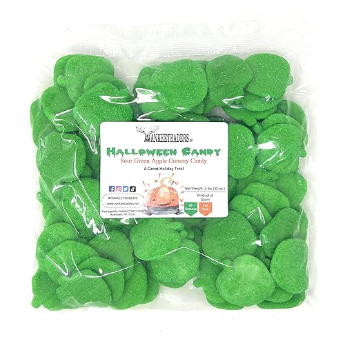 YANKEETRADERS Sour Green Apple Gummy Candy - 2 LB (Fall Favorite)