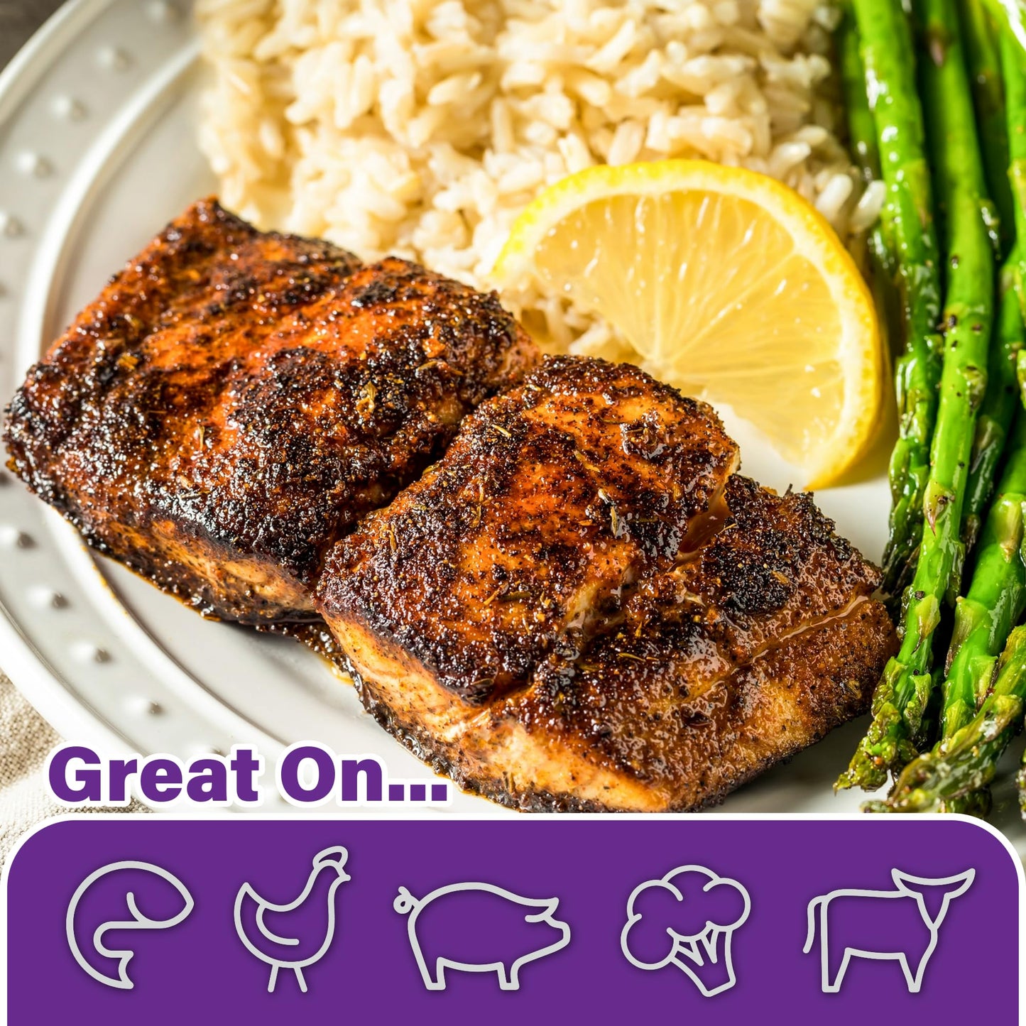 Cajun's Choice Variety Pack: Creole Seasoning 3.8 oz (2) + Blackened Seasoning 2.75 oz (2) Cajun's Choice Louisiana Foods - (New Look - Same Great