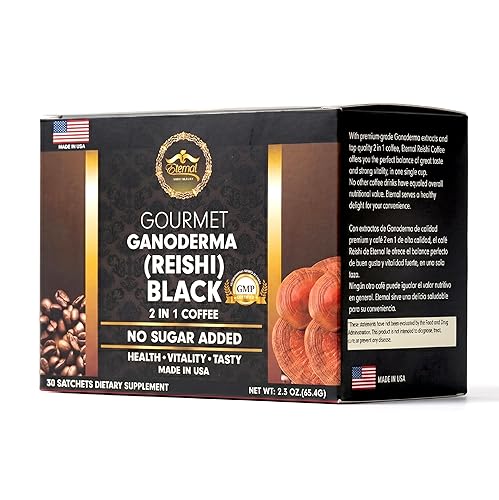 Eternal Spirit Beauty Asian 2 in 1 Black Coffee Singles, 30 Packets (0.07 oz) - Instant Black Coffee, Bold Roast Flavor, Travel-Friendly Single Serve