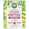 Whole Foods Market, Organic Steeped Coffee, Dark Roast, Notes of Fudge and Molasses, Single Serve Bags, 10 Count