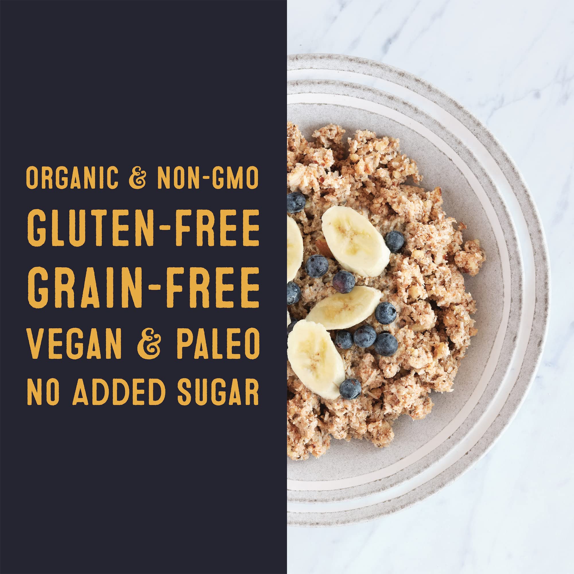 Wella Cereal Oatmeal Alternative, Gluten-Free Breakfast Hot Cereal, Grain-Free Paleo Organic Vegan High Protein Superfood, Plant-Based Non-GMO, Low in