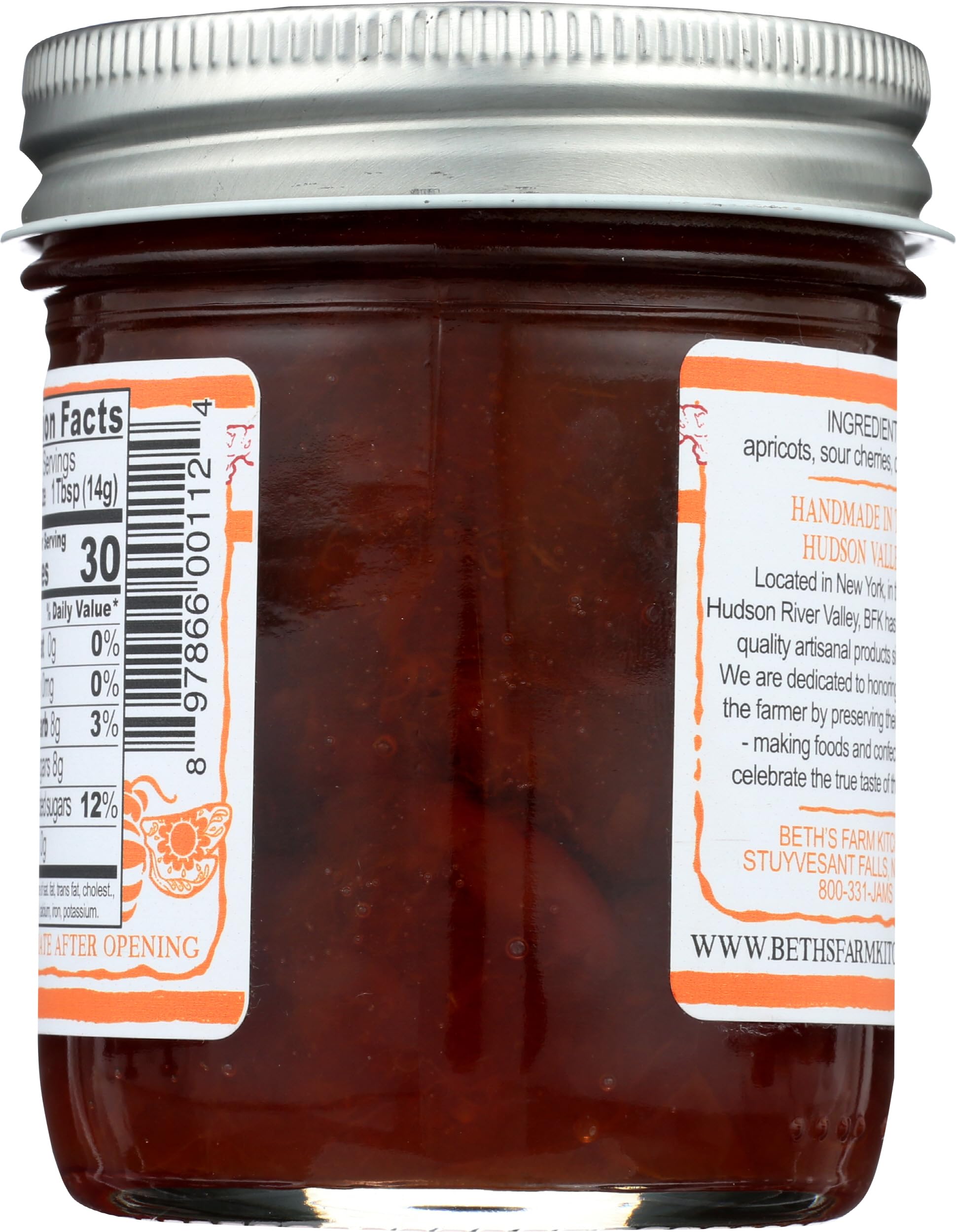 Beths Farm Kitchen Cherry Apricot Jam, 8 OZ