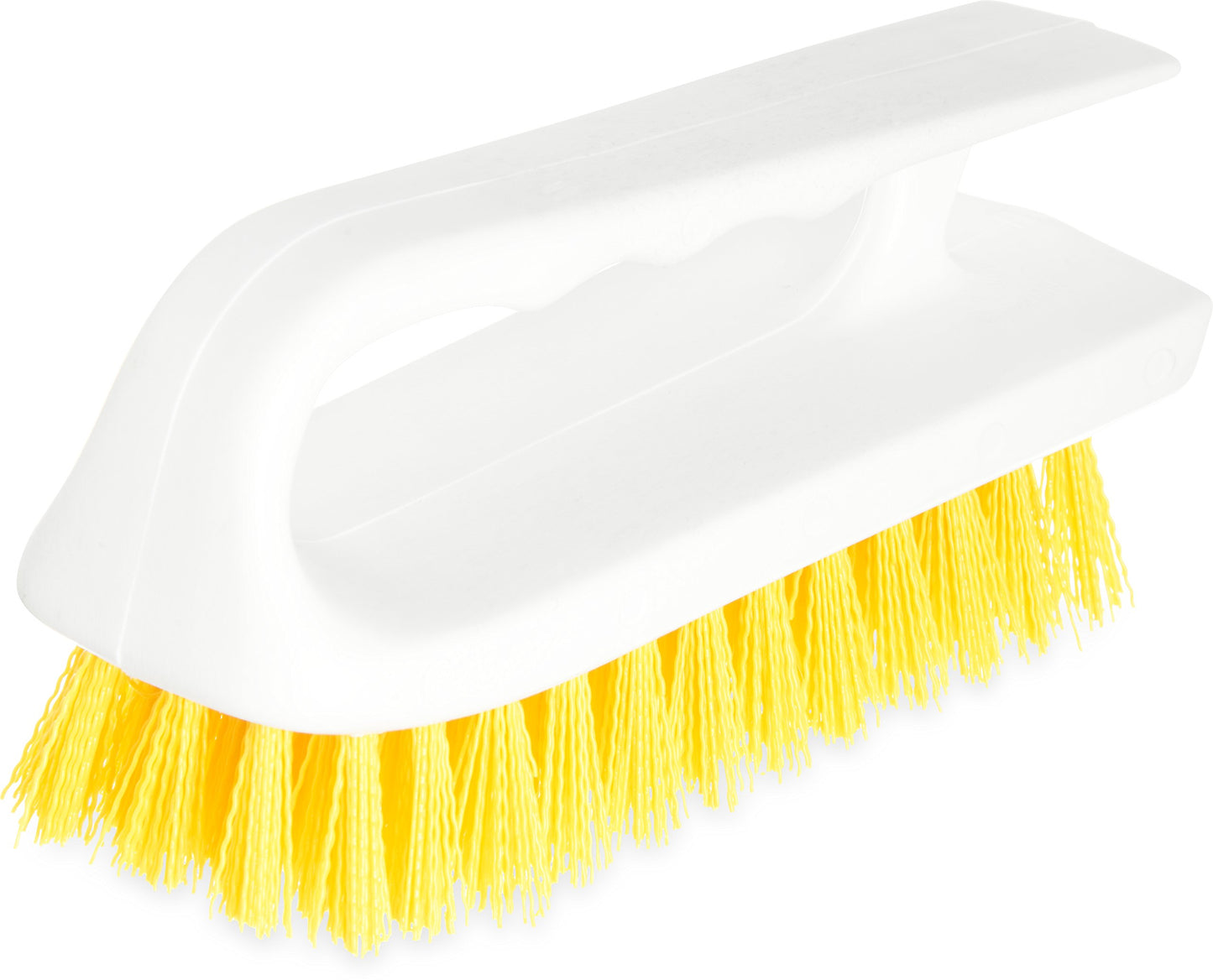 SPARTA 4002404 Ergonomic Iron-Shaped Handle Scrub Brush, 6", Yellow