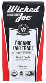 Wicked Joe Coffee French Whole Bean, 12 oz, red