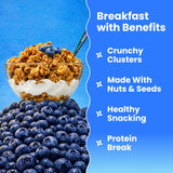 Magic Spoon High Protein Granola Low Sugar - 4 Pack: Apple Cinnamon, Blueberry Vanilla, Peanut Butter, & Honey Almond - Low Carb Sugar Free Protein