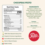 Polli Chickpea Pesto - Plant Based Italian Pesto Sauce with Extra Virgin Olive Oil & Almonds, Vegan Pasta Sauce, Dairy Free, Made in Italy, 2 x 3.2 oz