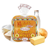 Martins Sandwich Potato Rolls - 3.5” Non GMO Hamburger Buns Perfect for Burgers & Chicken Patty - Golden, Soft & Sweet, Made of Nonfat Milk, High