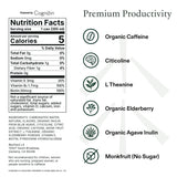STAED Organic Energy Drinks, Clean Natural Productivity Drink with Cognizin® Citicoline & L-Theanine, Sparkling Functional Beverage, Clean Caffeine