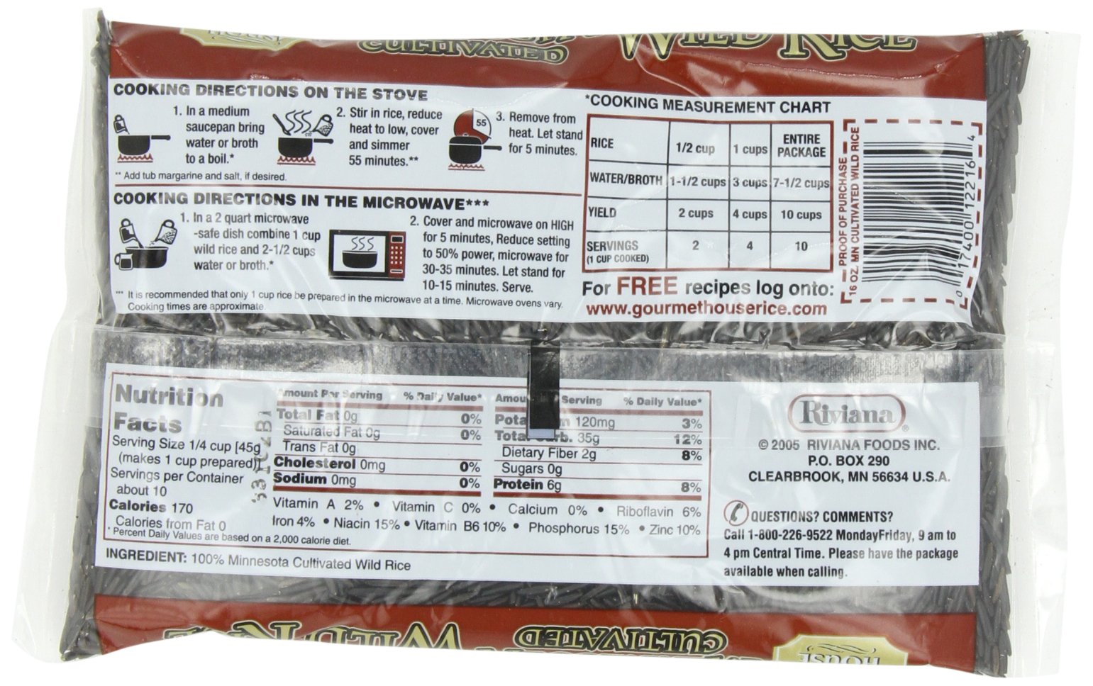 Gourmet House Rice Wild Cult Minnesota, 16 oz