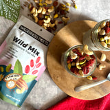 Wilderness Poets, Abundance Wild Mix - Organic Raw Superfood Blend (3.25 Ounce) Cashew, Pistachio, Goji Berry, Cacao, Golden Raisin, Golden Berry