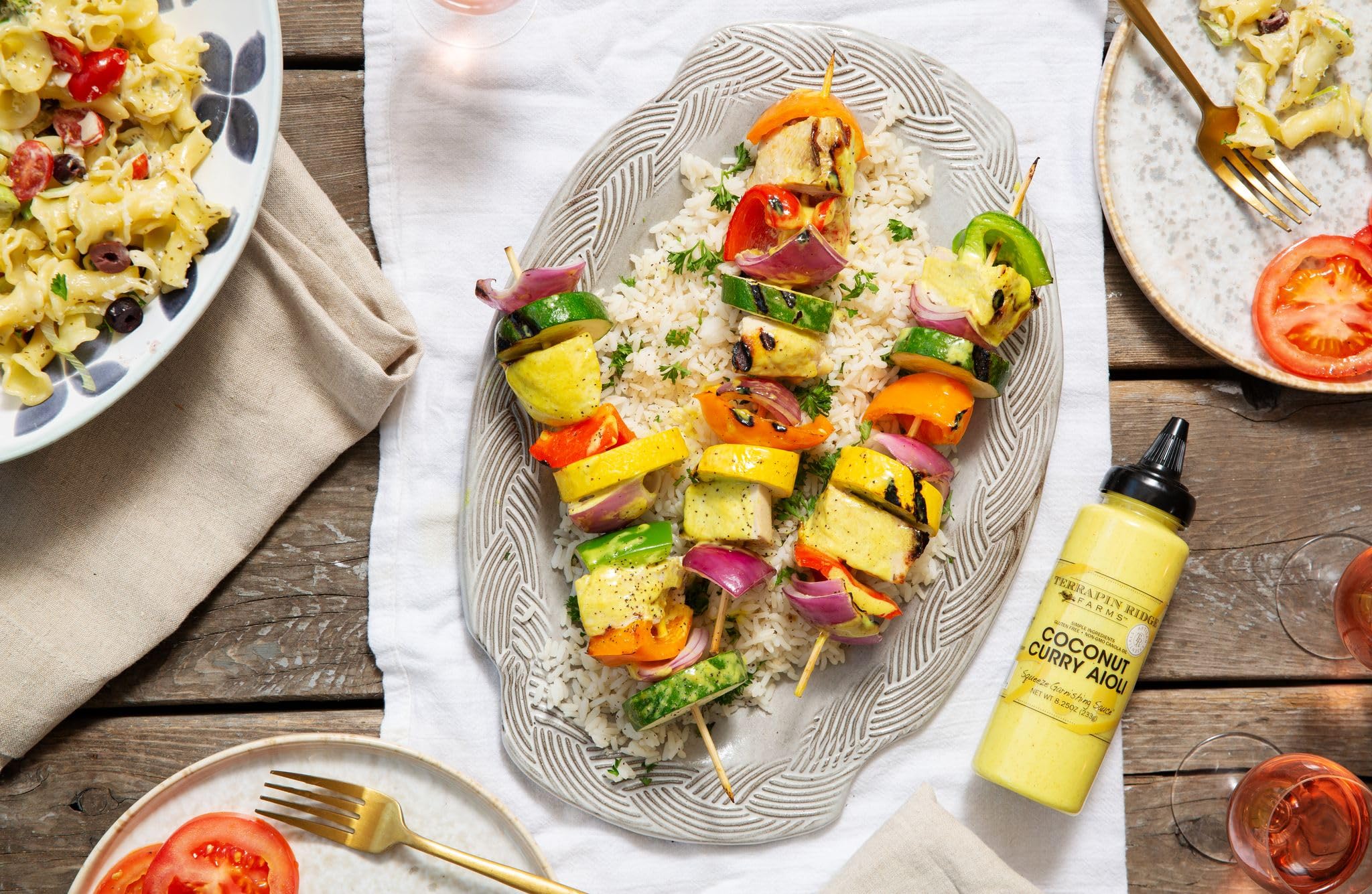 Terrapin Ridge Farms Coconut Curry Aioli Garnishing Sauce - One 8.25 Ounce Squeeze Bottle - Gluten-Free, Keto-Friendly, Low Carb, Low Sugar