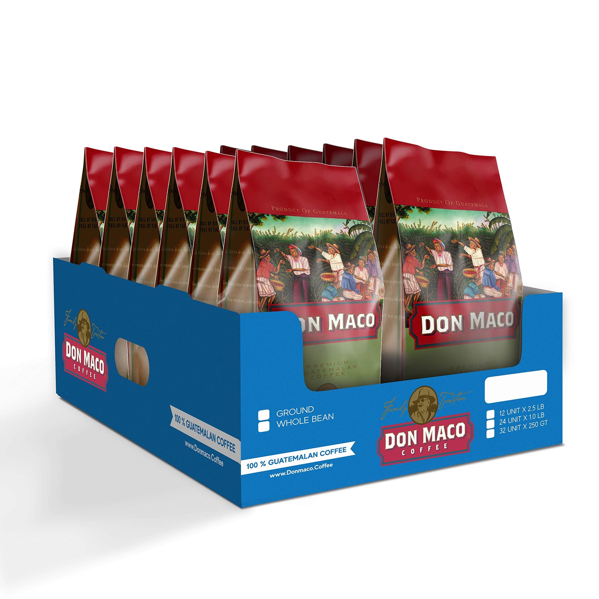 Guatemalan Coffee Don Maco Ground Coffee 2 Pound Bag