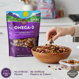 Wellsley Farms Omega 3 Deluxe Mix -Cranberries, Walnuts, Almonds, Pumpkin Seeds, Pecans. Healthy Heart Trail Mix, Power Up, Gluten Free, Cholesterol