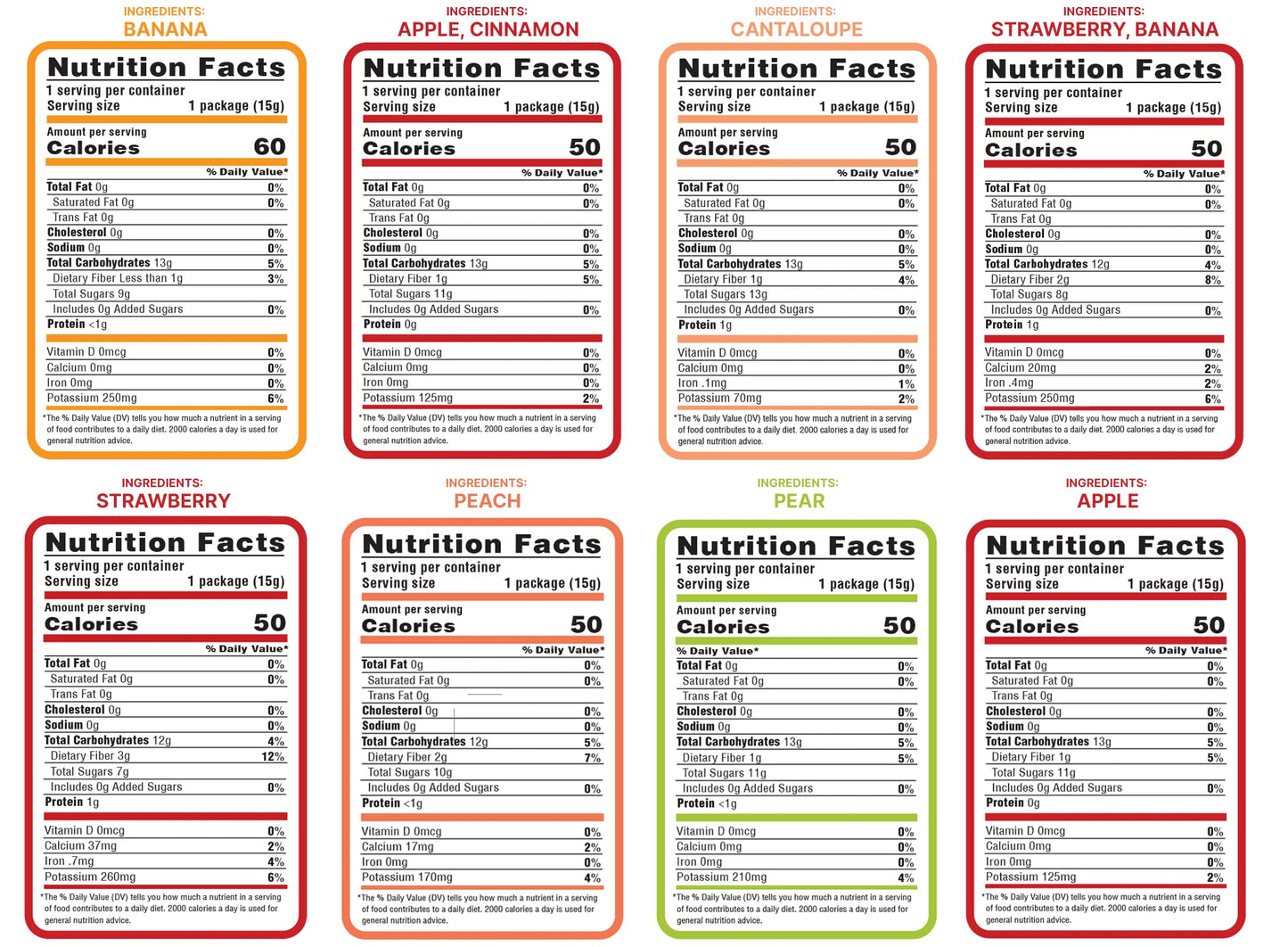 Nature's Turn Freeze-Dried Fruit Crisps - Mega Variety, 16 Bags (0.53oz Each) - Healthy, Gluten-Free, Crispy & Delicious Snack - Ideal for Cereal