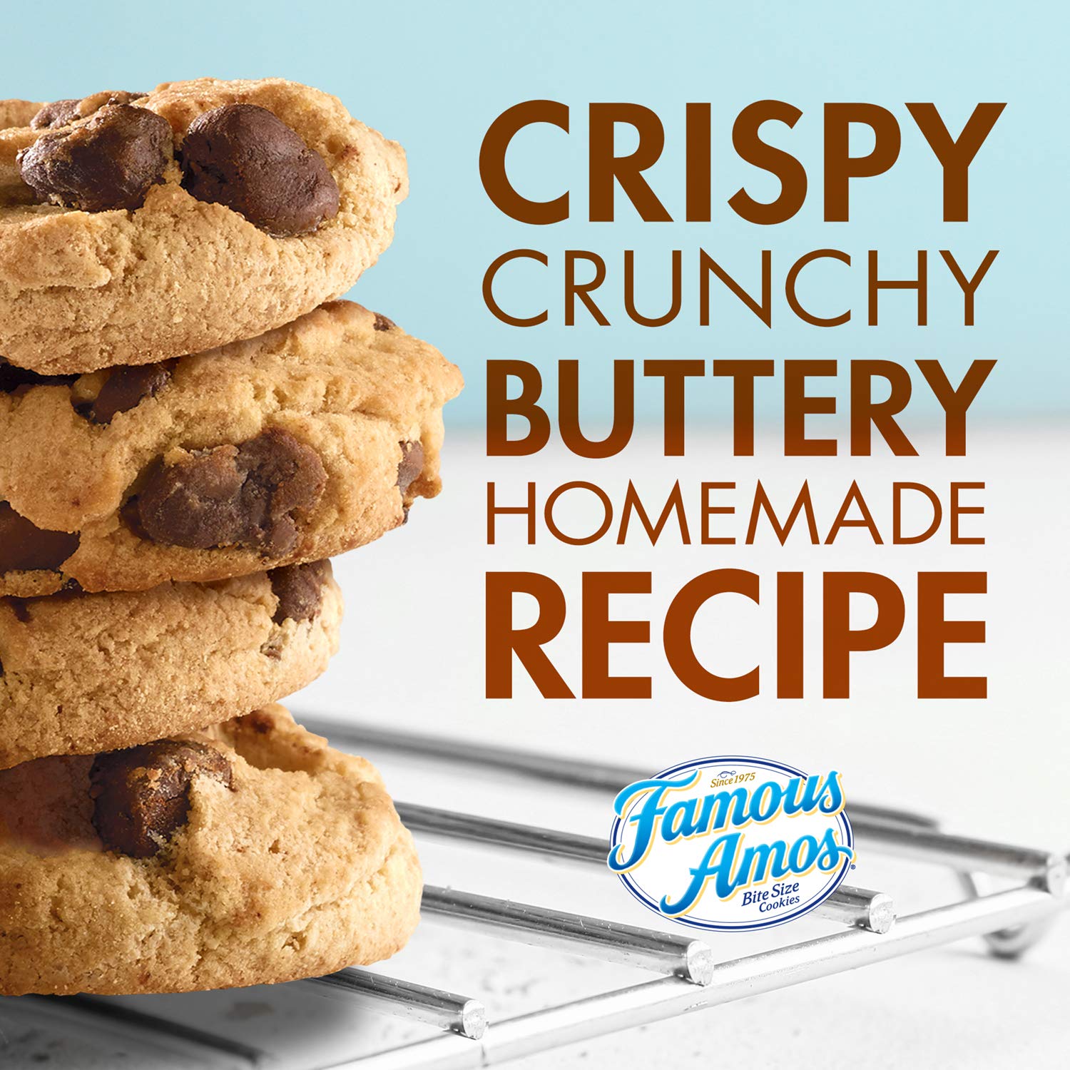 Famous Amos Cookies, Bite Size Chocolate Chip, 1.2 Oz, Pack of 12