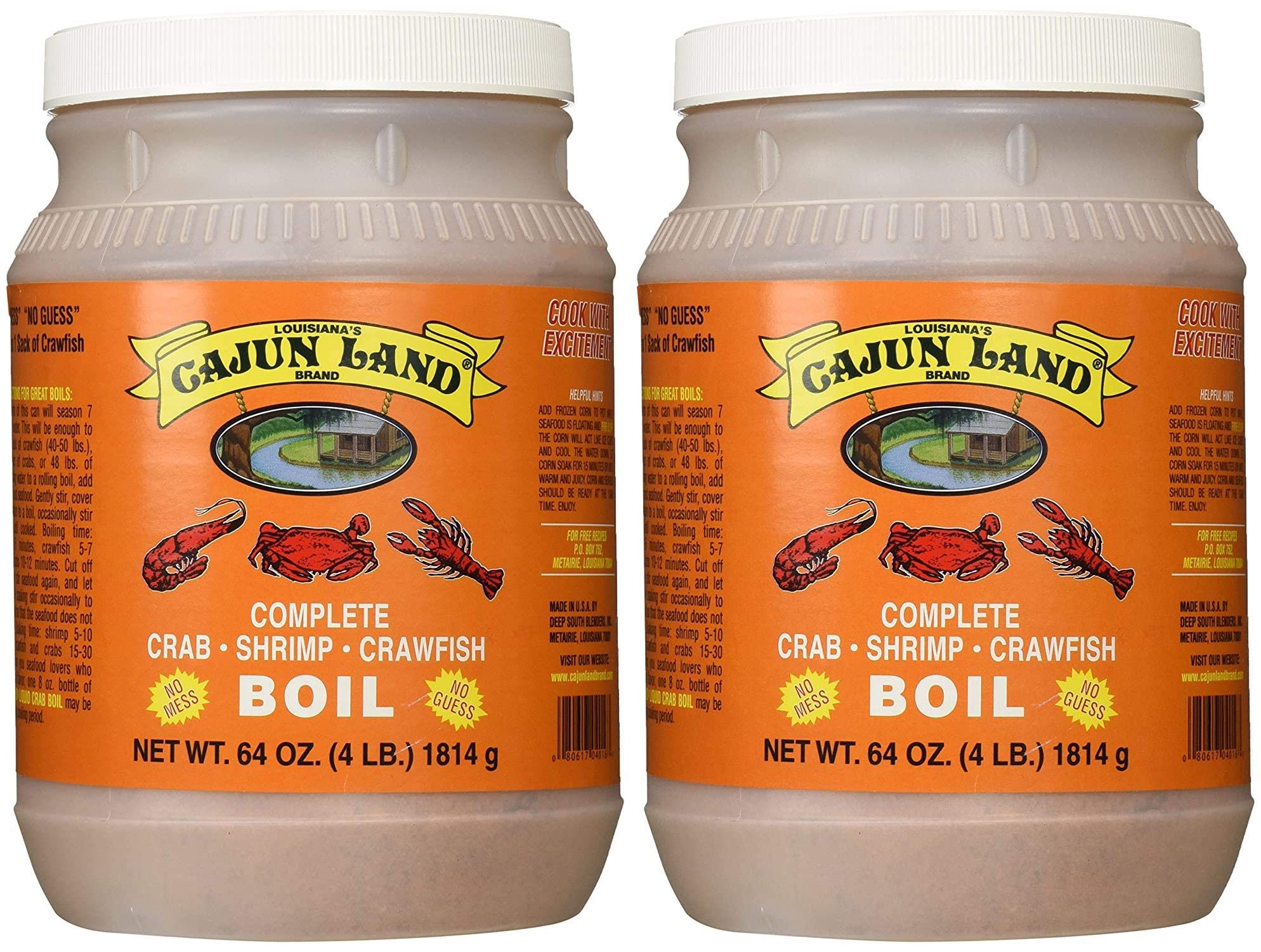 Cajun Land Crab Shrimp Crawfish Boil Complete 4 Lbs Pack of 2