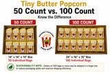 50-Count Movie Butter Popcorn - 3 Cups Each (1.04 oz) | Freshly Oil-Popped & Heat-Sealed Bags | Popcorn Stop - Tiny Heat-Sealed Bags are Perfect