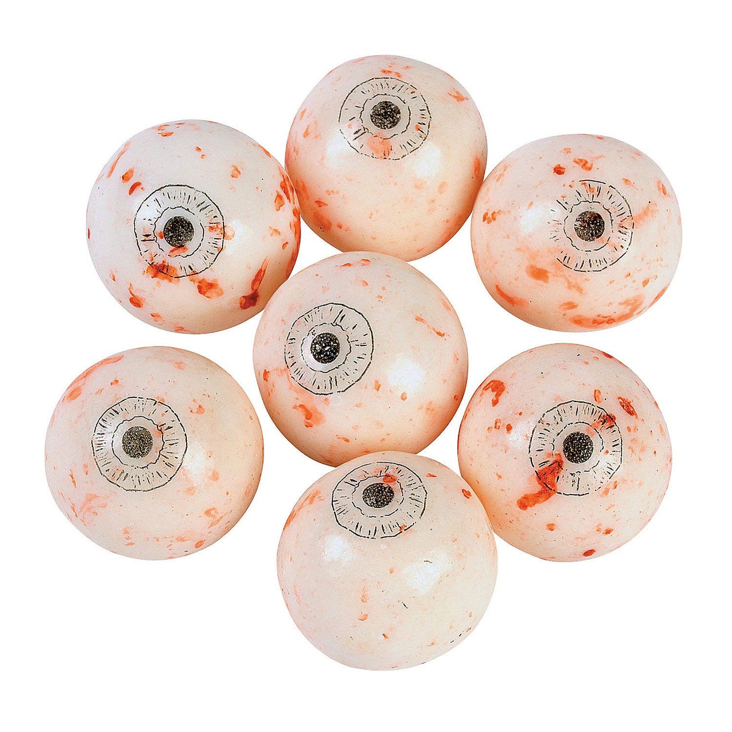 Fun Express Halloween Candy Eyeball Gumballs - 77 Individually Wrapped Bubble Gum Balls for Halloween Party Treats & Trick or Treat | Bulk Snacks