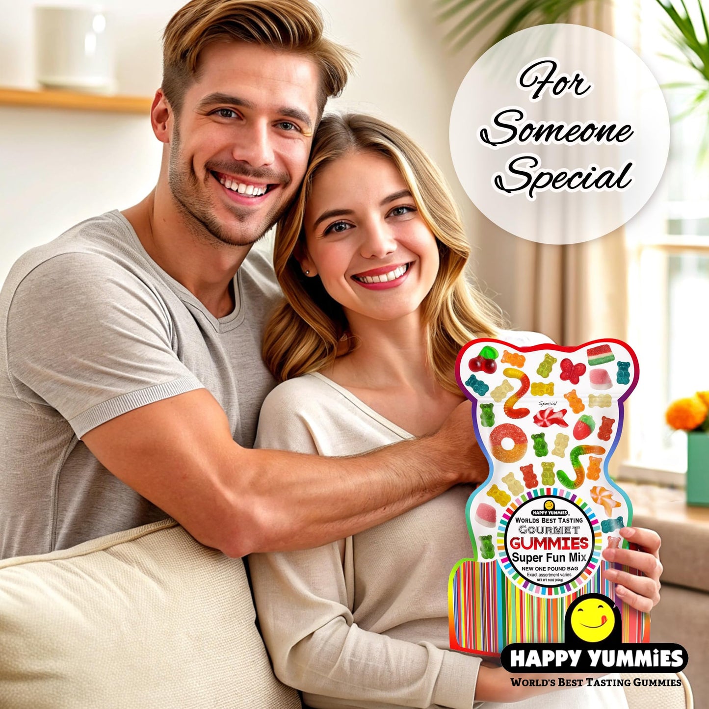 Happy Yummies Worlds Best Tasting Gourmet Gummies Spring Mix Assortment Gummy Candies 16oz