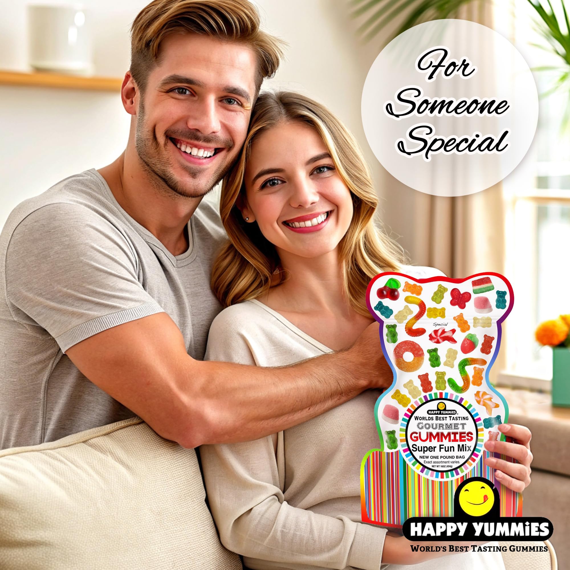 Happy Yummies Worlds Best Tasting Gourmet Gummies Spring Mix Assortment Gummy Candies 16oz