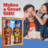 Premium Ghost Pepper Hot Sauce and Carolina Reaper Hot Sauce Gift Set - Packaged in Collectible Figurine Bottles - Perfect for Chicken Wings or a Gift