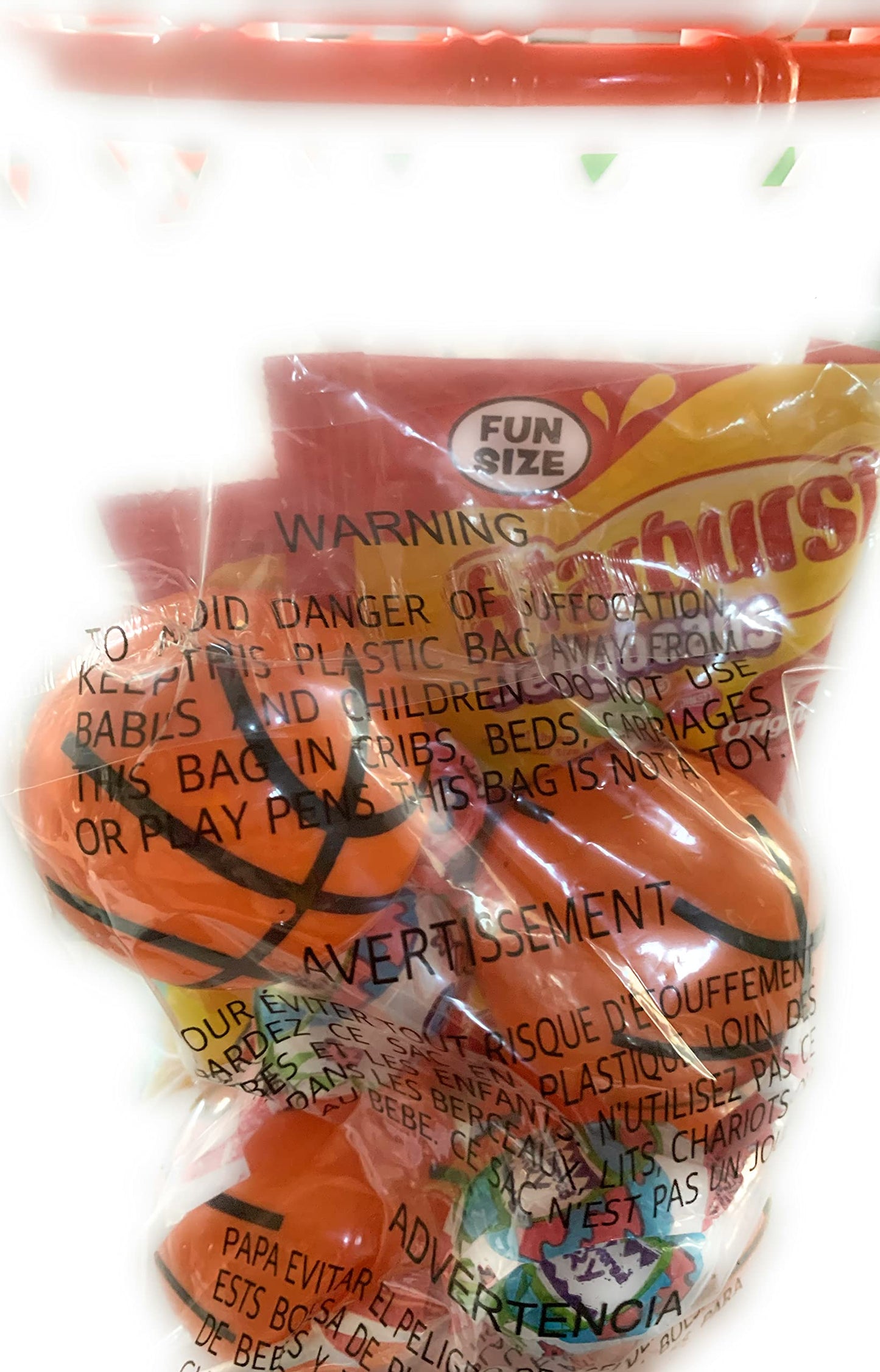 Retail SG - (2) Basketball Themed Easter Egg Gathering pails Halloween Birthday Buckets Basket Sports Open Grid 8.375x7.875 White