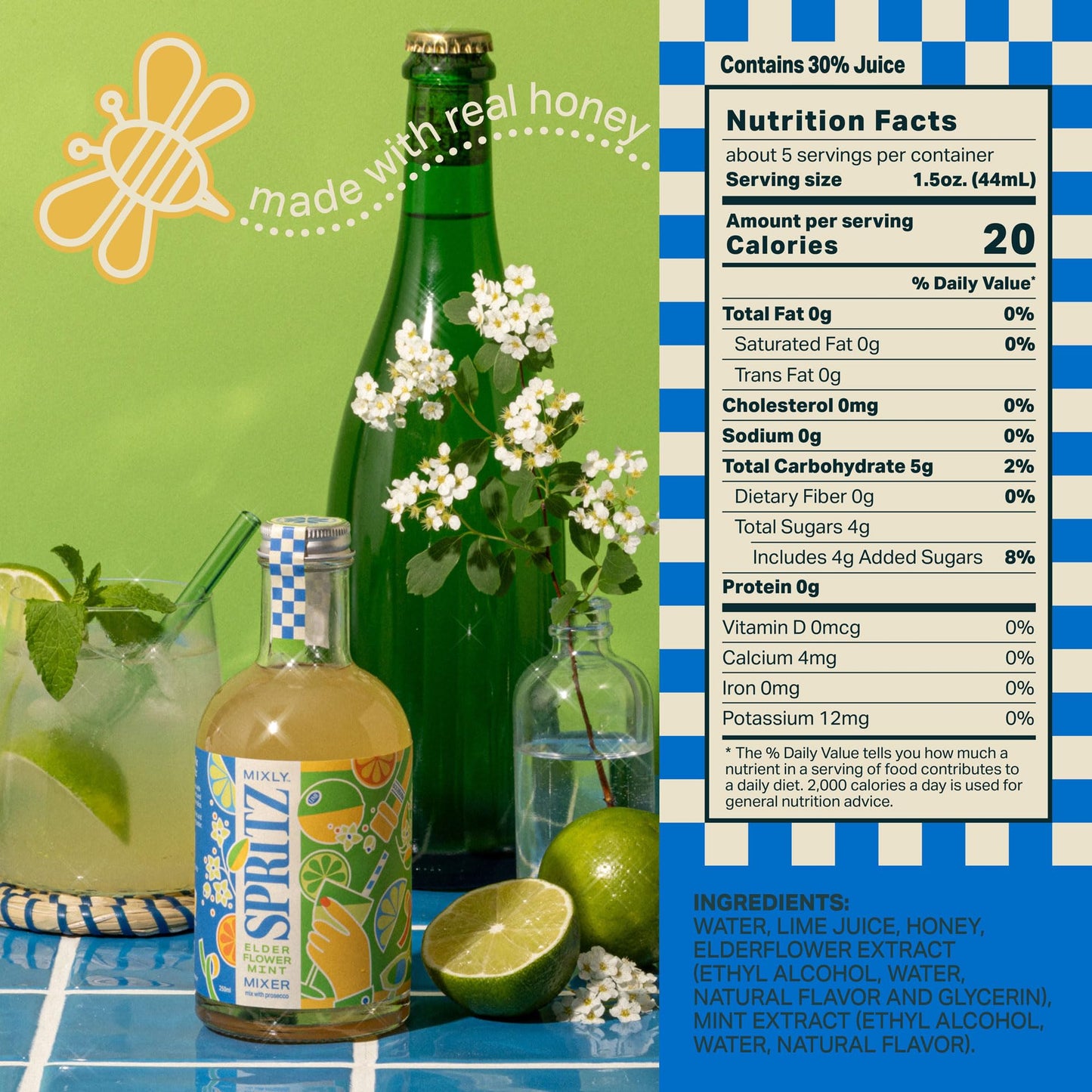Mixly Elderflower Mint Spritz Mixer