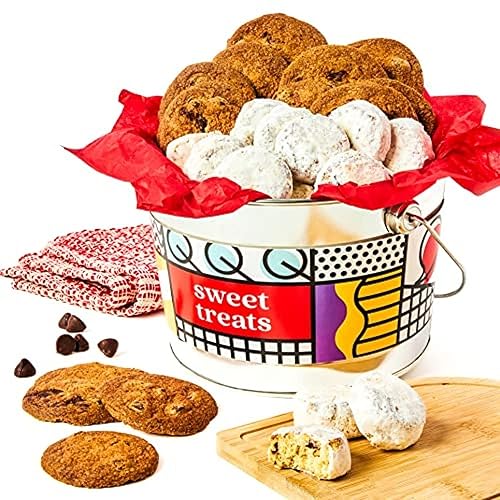 David’s Cookies Sweet Treats Gourmet Assorted Cookies Bucket with Thin Crispy Cookies and Butter Pecan Meltaways Gourmet Treats - Delicious