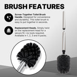 ToiletTree Products Toilet Brush with Lid - Sleek Toilet Bowl Brush and Holder - Toilet Scrubber Brush Set with Heavy-Weight Base - Lidded Toilet Bowl