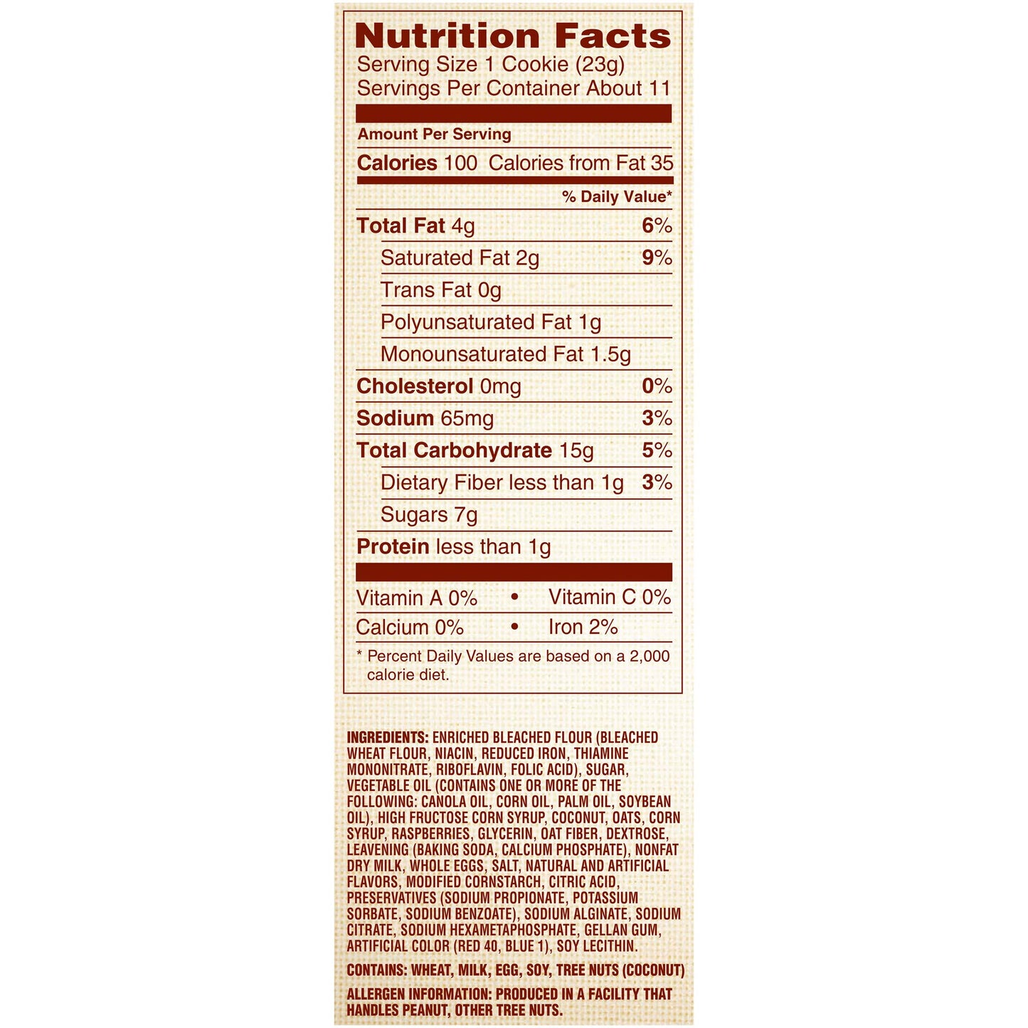 Archway Raspberry Filled Cookies (Pack of 4)