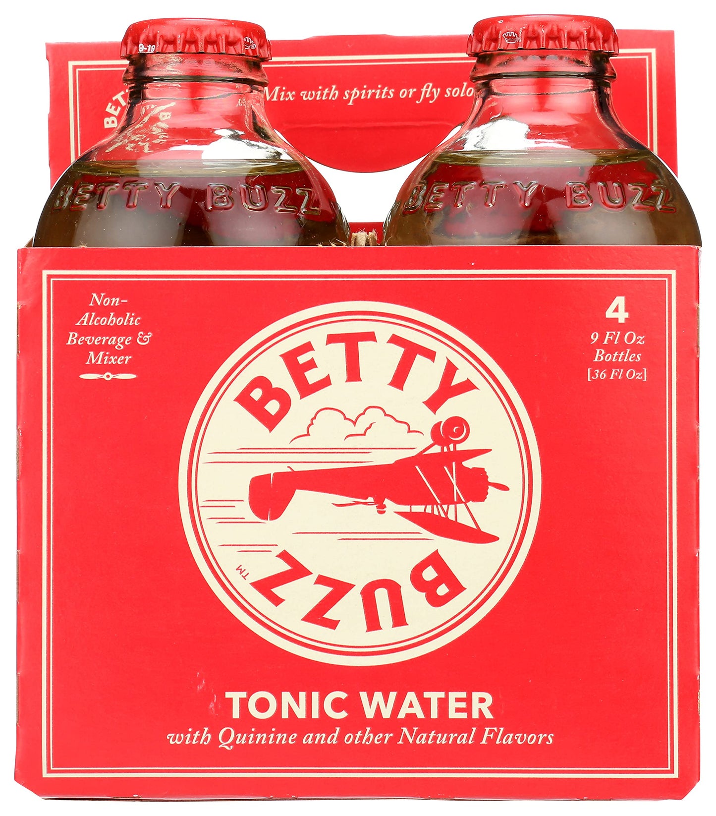 Betty Booze, Tonic Water, 9 Fl Oz, 4 Pack