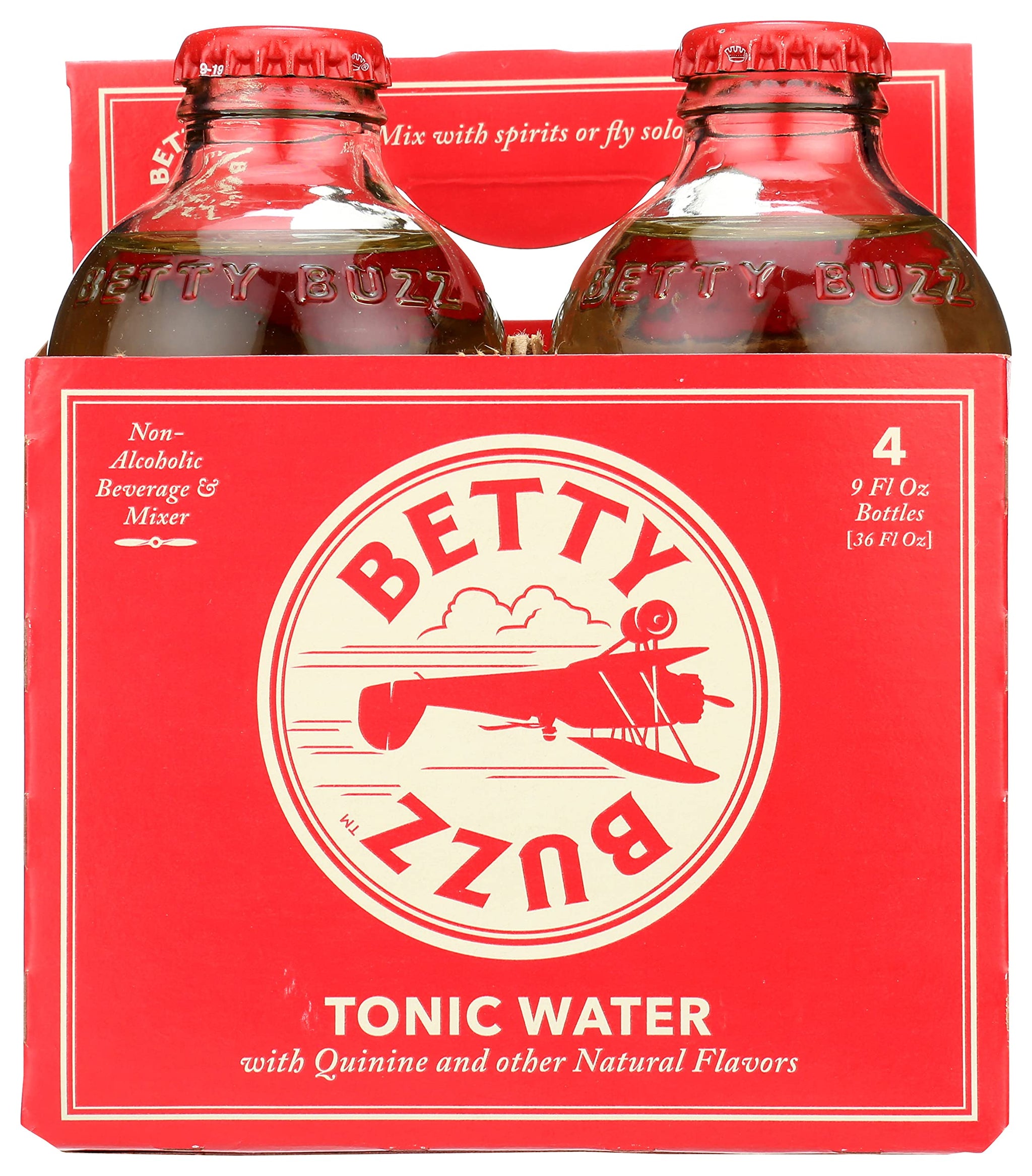 Betty Booze, Tonic Water, 9 Fl Oz, 4 Pack