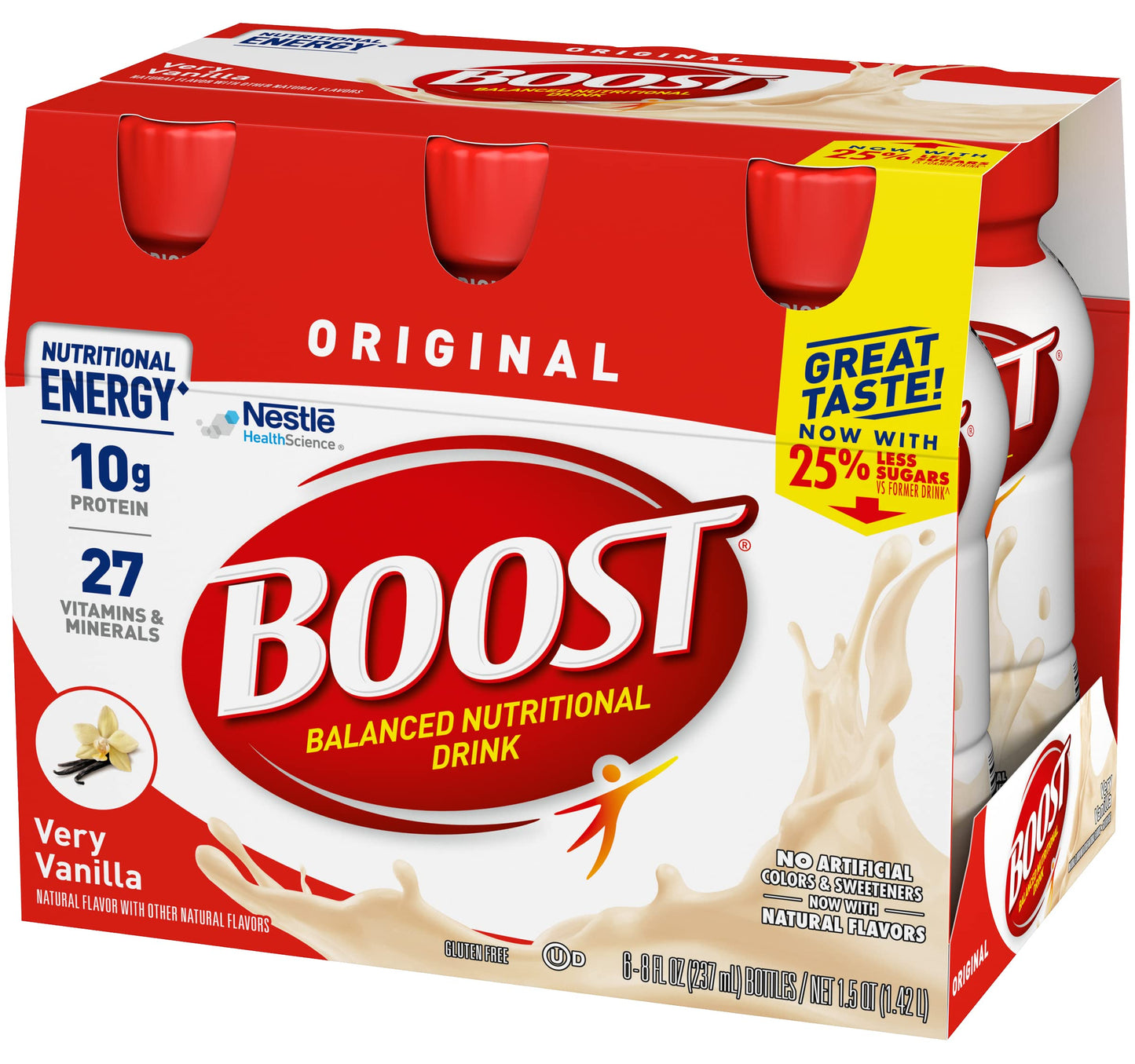 Boost Original Nutritional Energy Balanced Nutritional Drink (6 Count (Pack of 2), Vanilla)