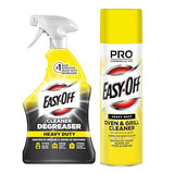 Easy-Off Heavy Duty Bundle - Destroys Baked on Food Grease - 32 Fl Oz Kitchen Degreaser and 1 Oven/Grill Cleaner 24 Fl Oz